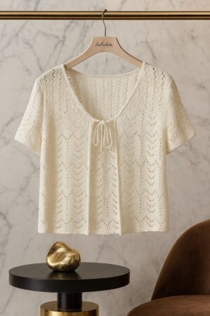 Top crochet 100 % coton