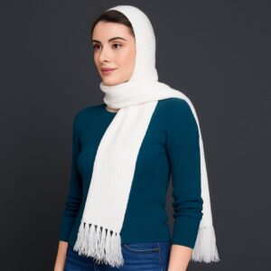 Écharpe capuche en tricot 100% coton