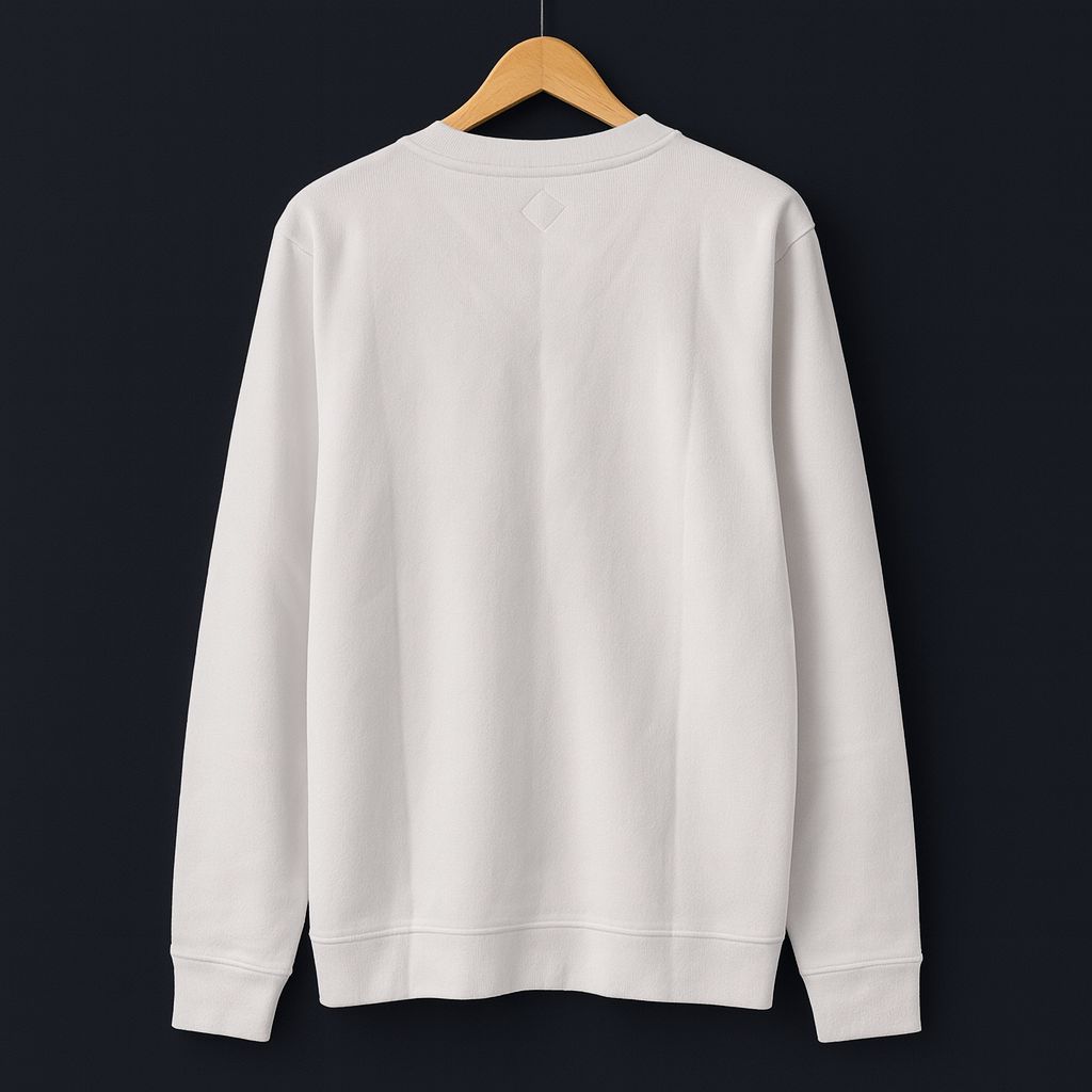 Pull blanc unisexe – Image 2